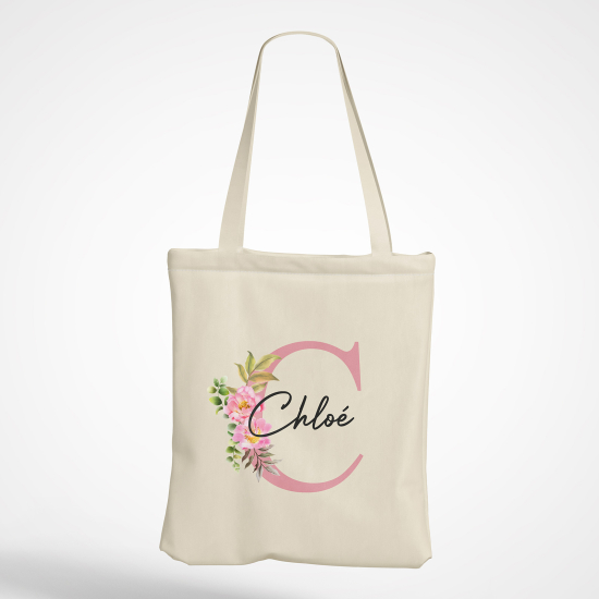 Borsa tote bag Monogram personalizzato - Lettera C