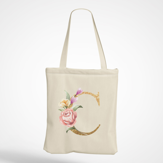 Borsa tote bag Monogram personalizzato - Lettera C