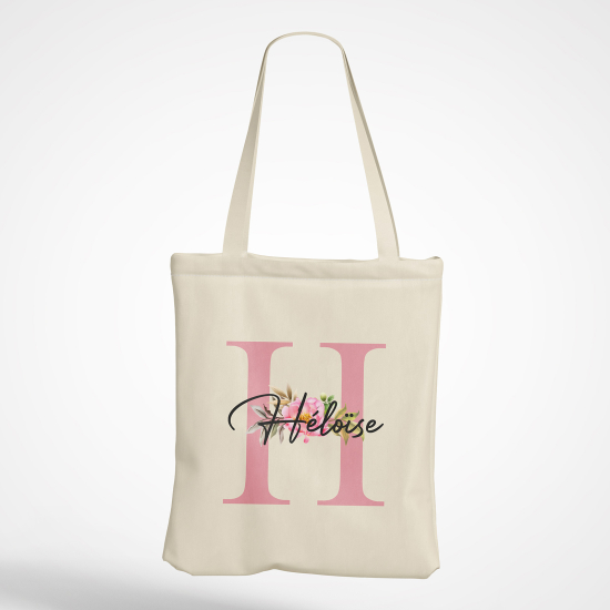 Borsa tote bag Monogram personalizzato - Lettera H