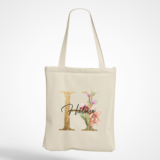 Borsa tote bag Monogram personalizzato - Lettera H