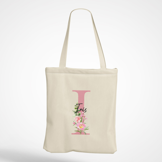 Borsa tote bag Monogram personalizzato - Lettera I