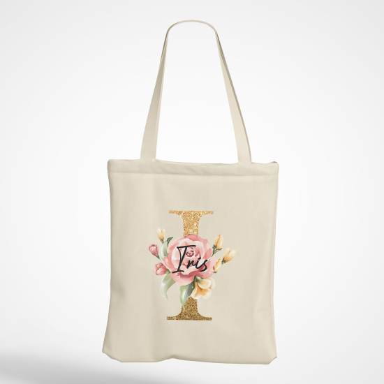 Borsa tote bag Monogram personalizzato - Lettera I