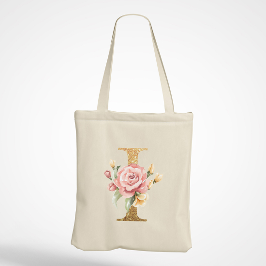 Borsa tote bag Monogram personalizzato - Lettera I