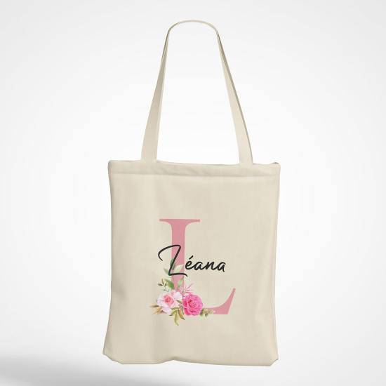 Borsa tote bag Monogram personalizzato - Lettera L