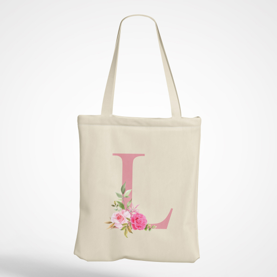 Borsa tote bag Monogram personalizzato - Lettera L