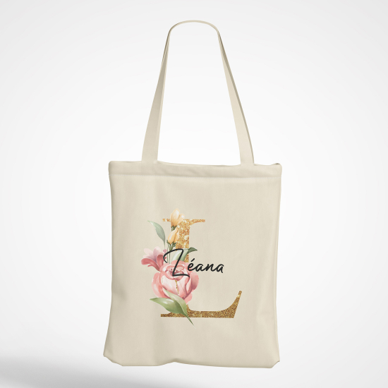 Borsa tote bag Monogram personalizzato - Lettera L