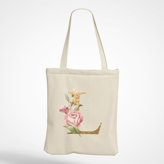 Borsa tote bag Monogram personalizzato - Lettera L
