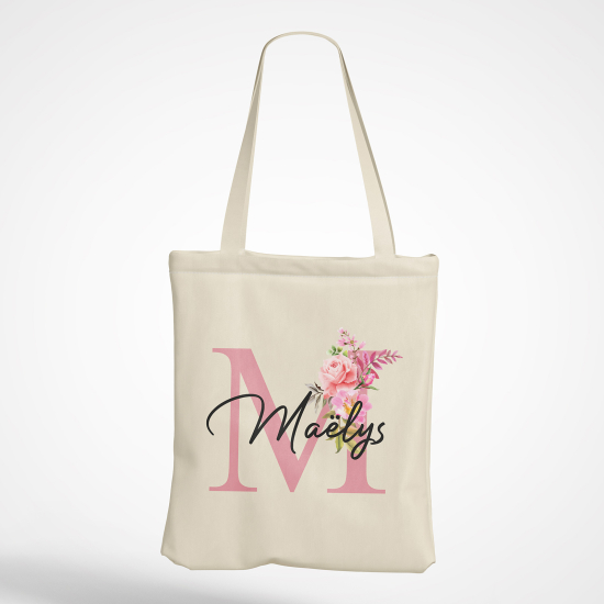Borsa tote bag Monogram personalizzato - Lettera M