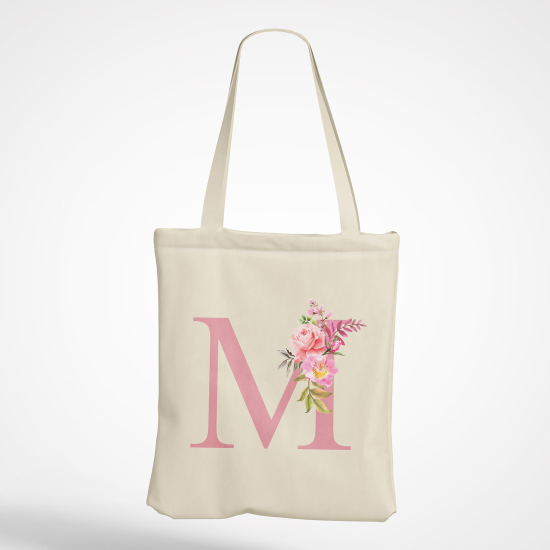 Borsa tote bag Monogram personalizzato - Lettera M