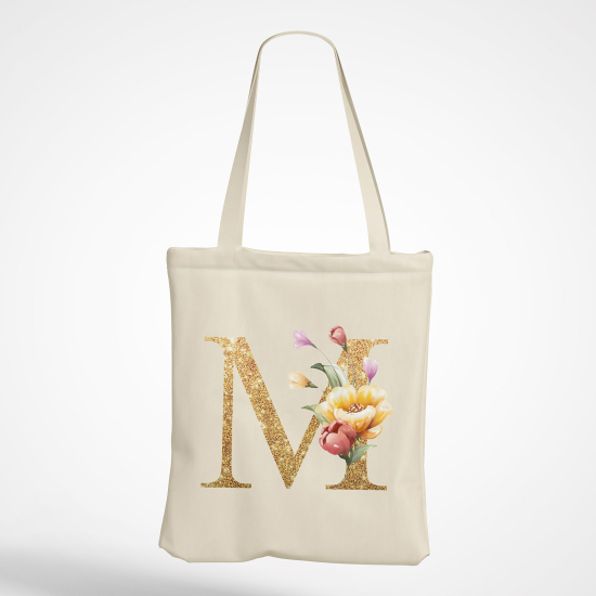 Borsa tote bag Monogram personalizzato - Lettera M