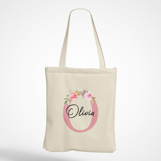 Borsa tote bag Monogram personalizzato - Lettera O