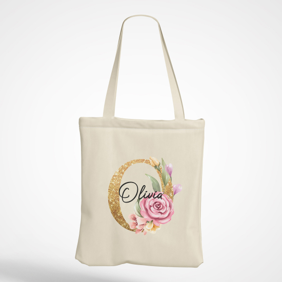 Borsa tote bag Monogram personalizzato - Lettera O