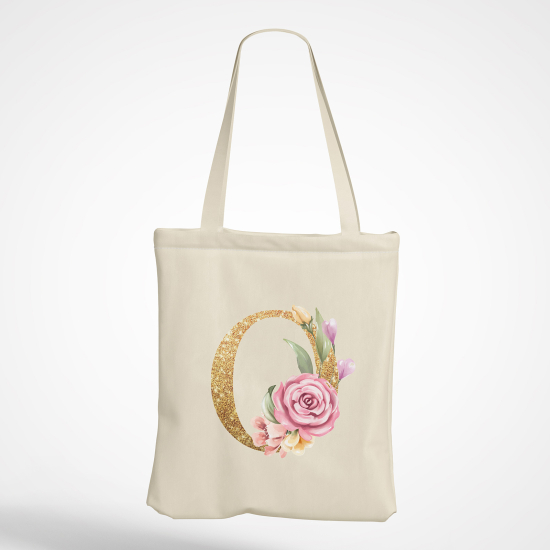 Borsa tote bag Monogram personalizzato - Lettera O