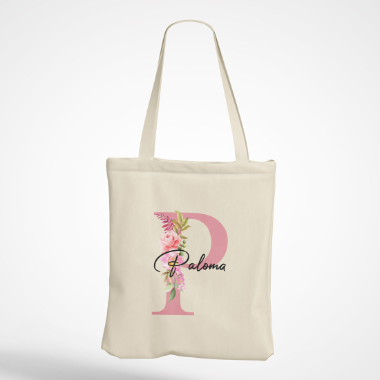 Borsa tote bag Monogram personalizzato - Lettera P
