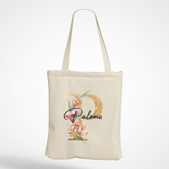 Borsa tote bag Monogram personalizzato - Lettera P