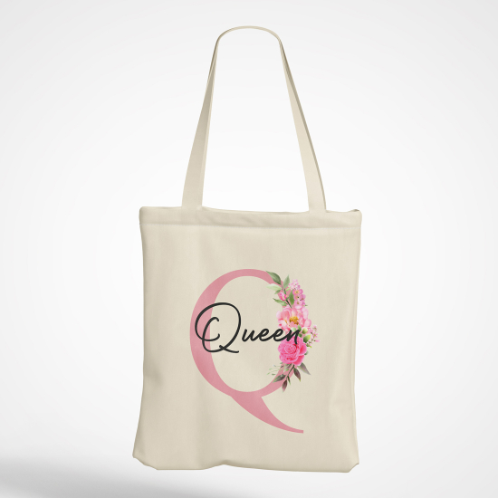 Borsa tote bag Monogram personalizzato - Lettera Q