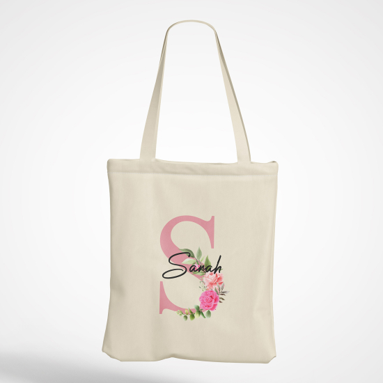 Borsa tote bag Monogram personalizzato - Lettera S