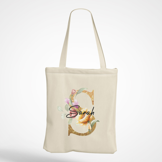 Borsa tote bag Monogram personalizzato - Lettera S