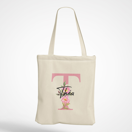 Borsa tote bag Monogram personalizzato - Lettera T