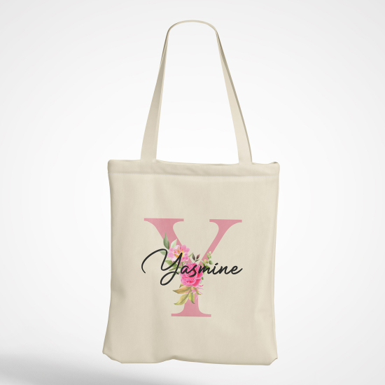 Borsa tote bag Monogram personalizzato - Lettera Y