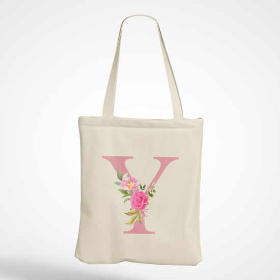 Borsa tote bag Monogram personalizzato - Lettera Y