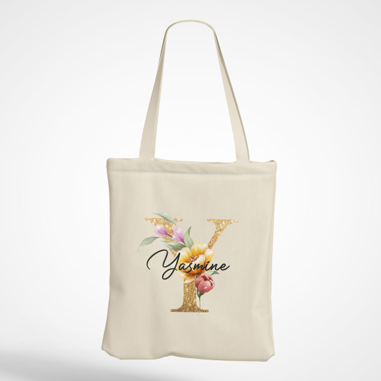Borsa tote bag Monogram personalizzato - Lettera Y