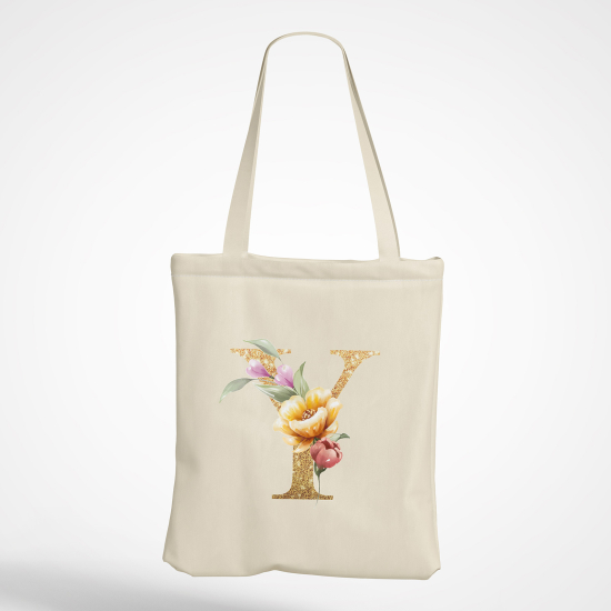 Borsa tote bag Monogram personalizzato - Lettera Y
