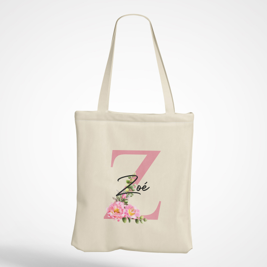 Borsa tote bag Monogram personalizzato - Lettera Z