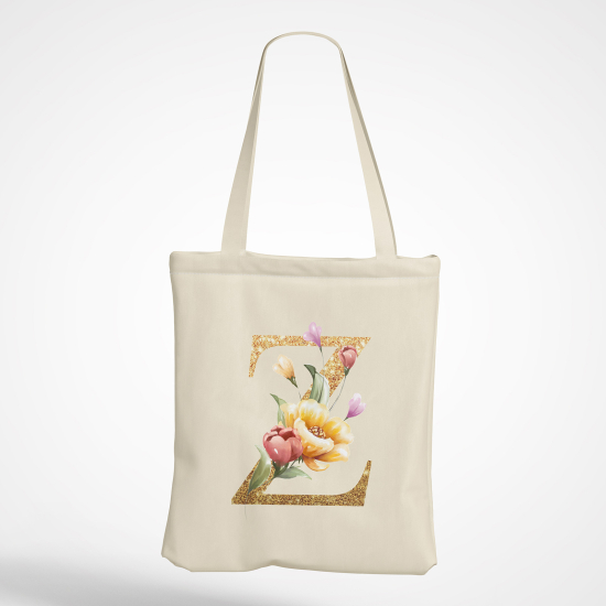 Borsa tote bag Monogram personalizzato - Lettera Z