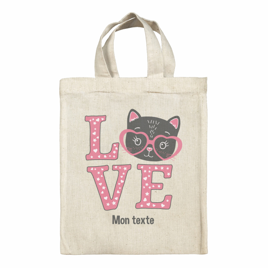 Borsa tote bag personalizzata - Amore per i gatti
