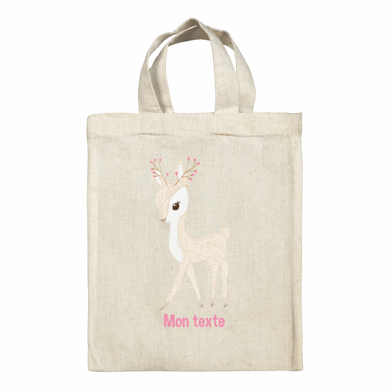 Borsa tote bag personalizzata - Cerbiatto
