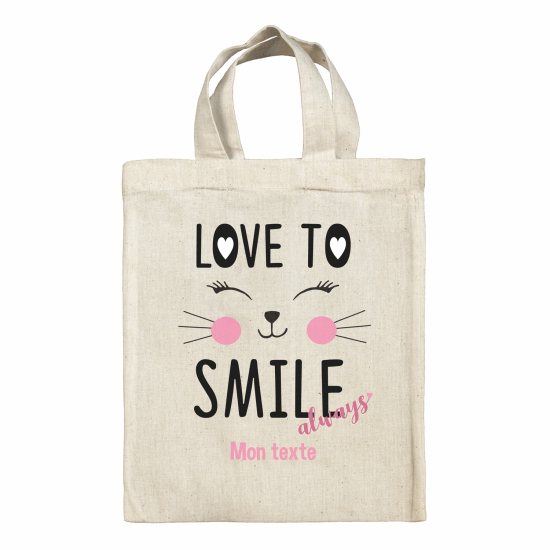 Borsa tote bag personalizzata - Chat ama sorridere