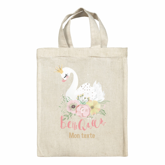 Borsa tote bag personalizzata - Cigno sia la regina