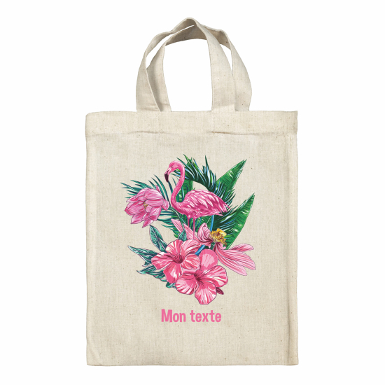 Borsa tote bag personalizzata - Fenicottero rosa
