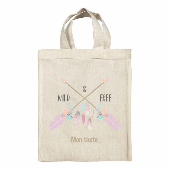 Borsa tote bag personalizzata - Piume selvagge e libere