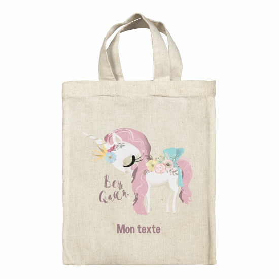 Borsa tote bag personalizzata - Unicorno sia la regina