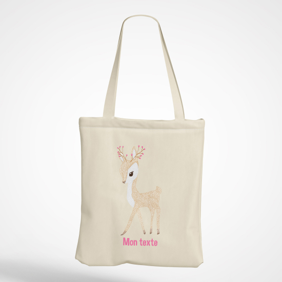 Borsa tote bag personalizzato - Cerbiatto