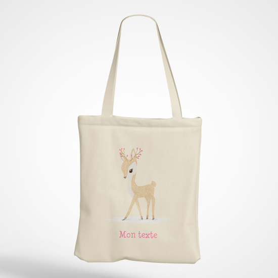 Borsa tote bag personalizzato - Cerbiatto