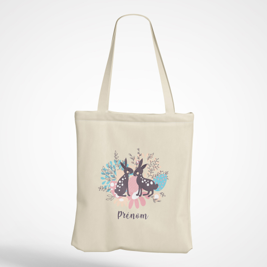 Borsa tote bag personalizzato - Conigli