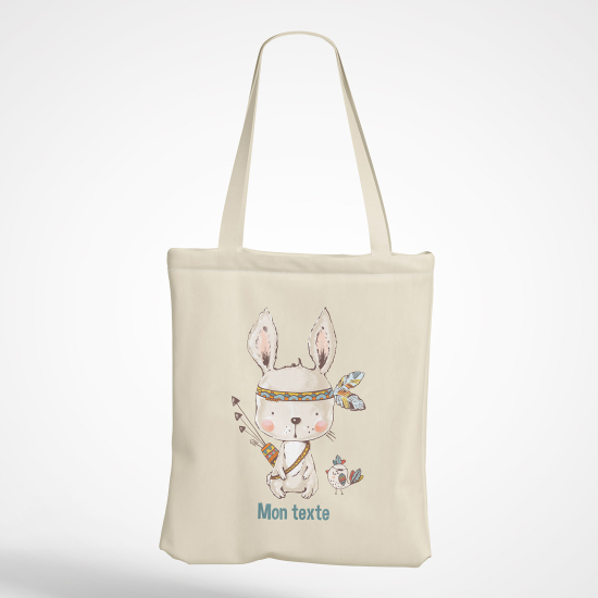 Borsa tote bag personalizzato - Coniglio indiano
