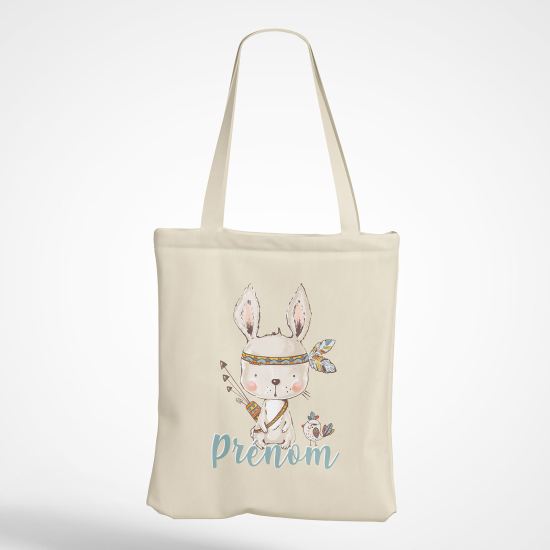 Borsa tote bag personalizzato - Coniglio indiano