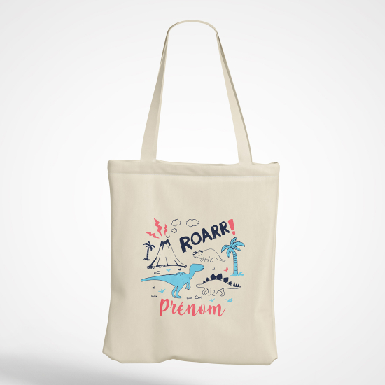Borsa tote bag personalizzato - Dinosauri