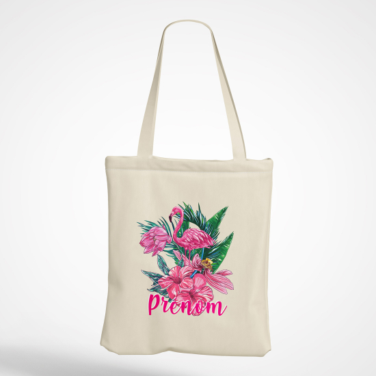 Borsa tote bag personalizzato - Fenicottero rosa