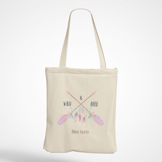 Borsa tote bag personalizzato - Frecce piumate