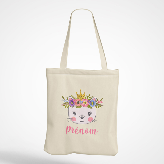 Borsa tote bag personalizzato - Gatto principessa