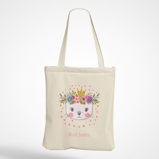 Borsa tote bag personalizzato - Gatto principessa