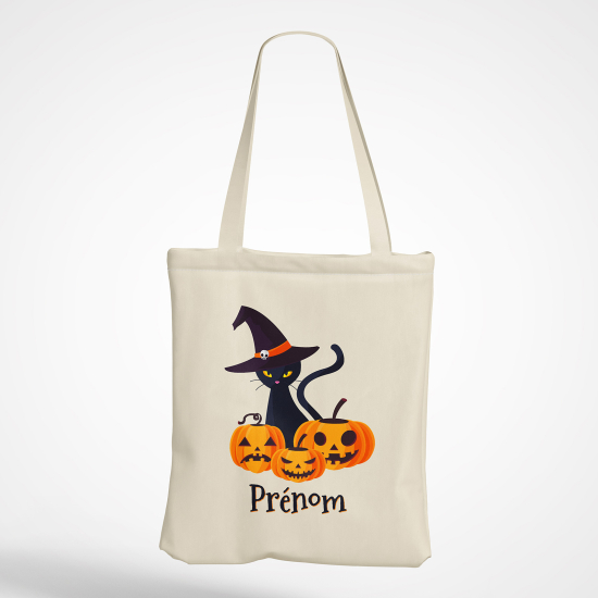 Borsa tote bag personalizzato - Gatto zucca