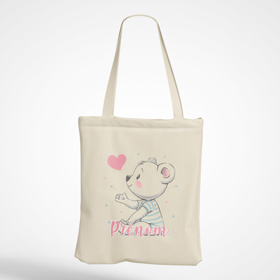 Borsa tote bag personalizzato - Orsetto cuore