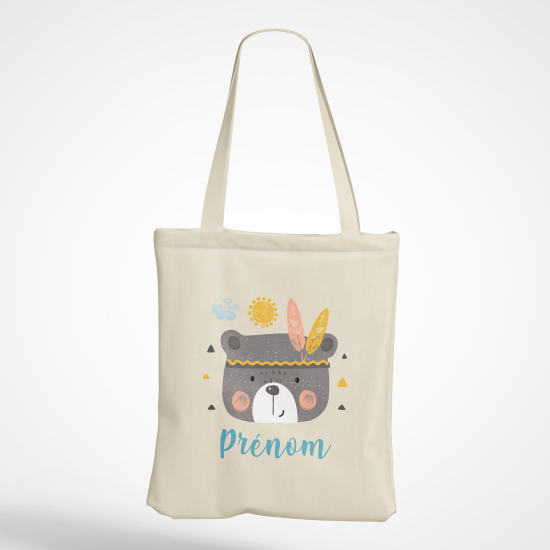 Borsa tote bag personalizzato - Orsetto indiano