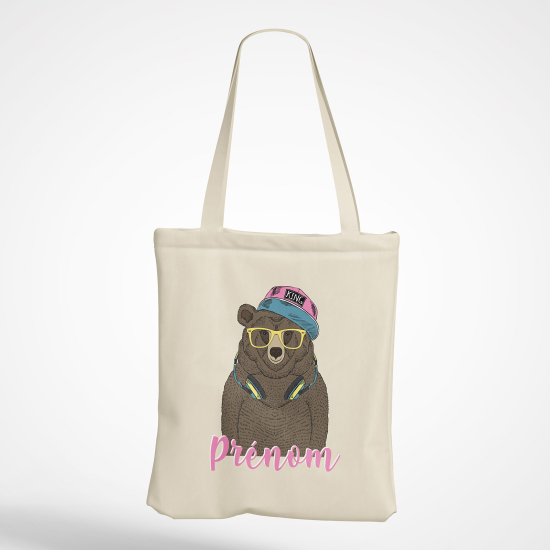 Borsa tote bag personalizzato - Orso musica